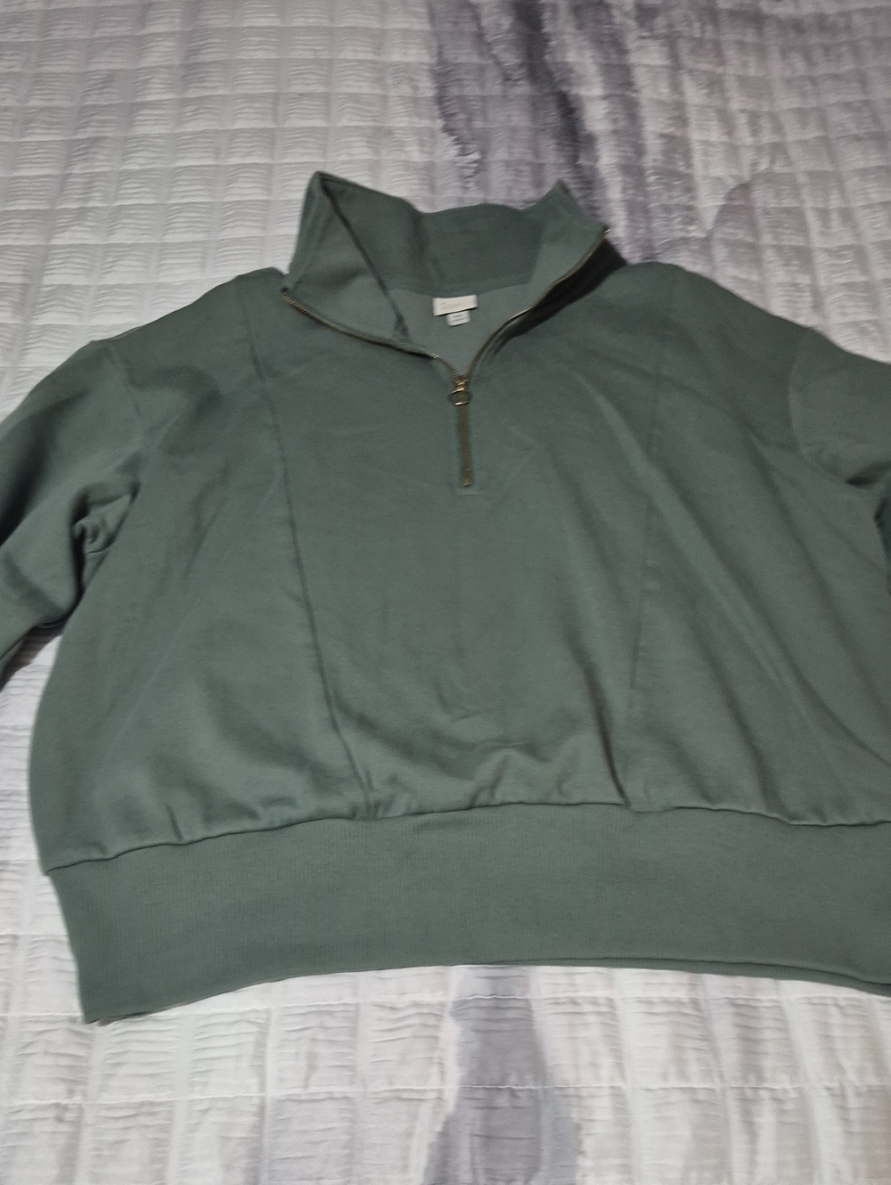 a new day Half-Zip Turtleneck Sweater in Sage Green
